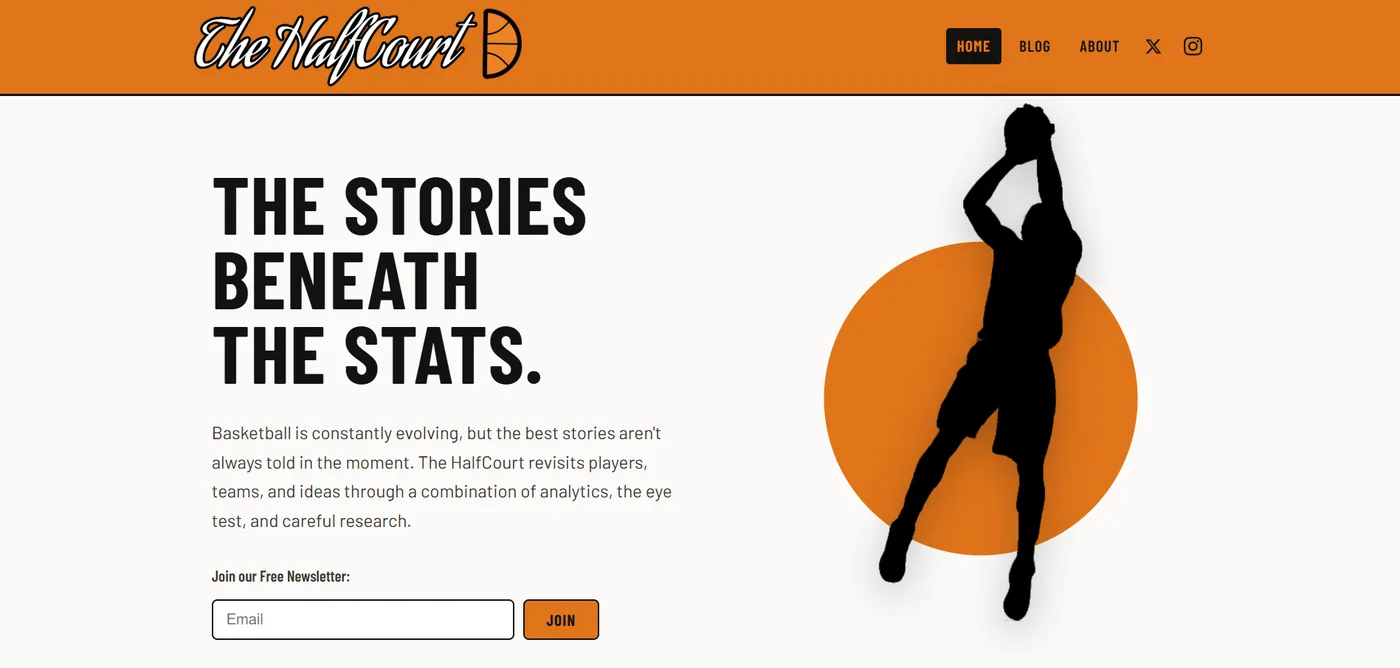 The HalfCourt homepage